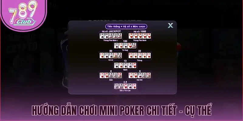 Hướng dẫn chơi Mini Poker chi tiết - cụ thể